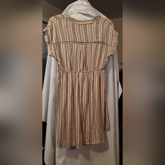 Womens Sweet Wanderer Maternity Beige and Blacked Lined Dress Stretch Size L - Picture 10 of 13